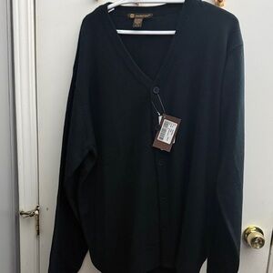 Harrison Men's Classic Black Cardigan Sweater